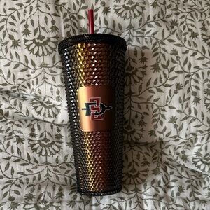 Starbucks Black and Gold Textured Tumbler